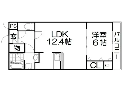 フジパレス藤が尾(1LDK/1階)の間取り写真