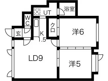 第2小野マンション(2LDK/2階)の間取り写真