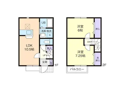 RADIANTO GARDEN II(2LDK/1階)の間取り写真