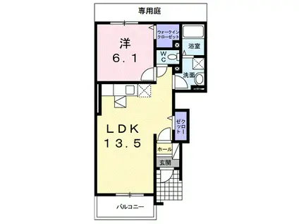 カーサ・ドマーニ(1LDK/1階)の間取り写真