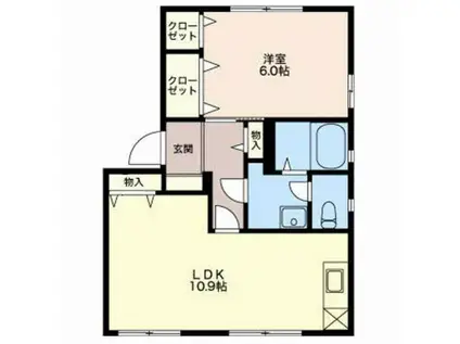 グレイス小杉(1LDK/1階)の間取り写真