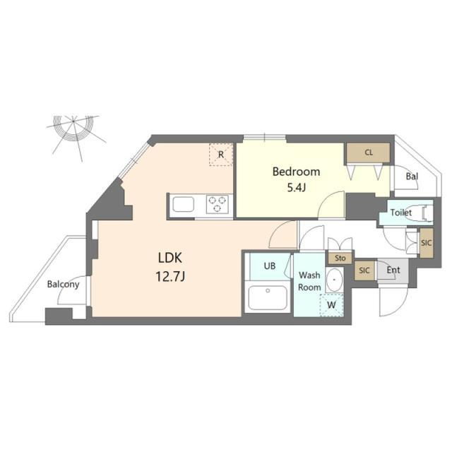 S-RESIDENCE北綾瀬AWESOME(1LDK/4階)の間取り写真