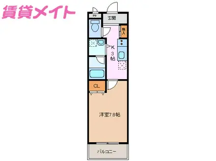 VENUSSTORAGE(1K/4階)の間取り写真