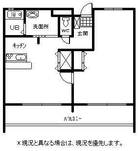 コモンズ-I(1LDK/2階)の間取り写真