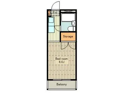 ラ・クレール八王子(ワンルーム/2階)の間取り写真