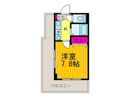 生駒カレッジシティII(1K/3階)の間取り写真