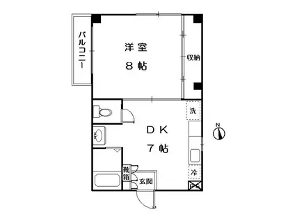 マノワール代田橋(1DK/3階)の間取り写真