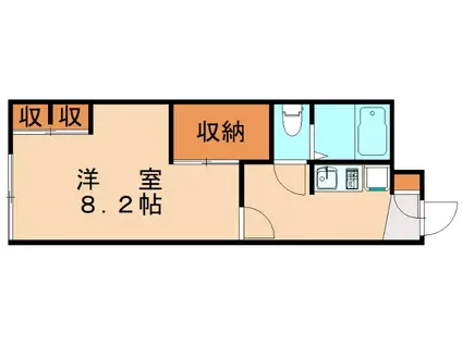 レオパレス木屋瀬(1K/2階)の間取り写真