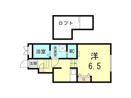 あんしん明神町08-3007(1K/1階)の間取り写真