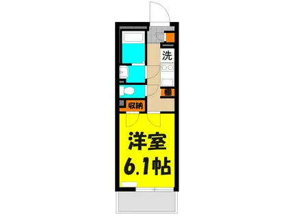 ジオイド(1K/2階)の間取り写真