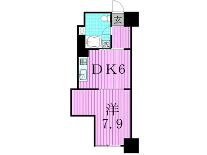 MAISON DE MERCI(1DK/5階)の間取り写真