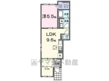 アーバンスペースGⅣ番館(1LDK/1階)の間取り写真