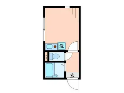 イルビラージュ平和台(ワンルーム/1階)の間取り写真