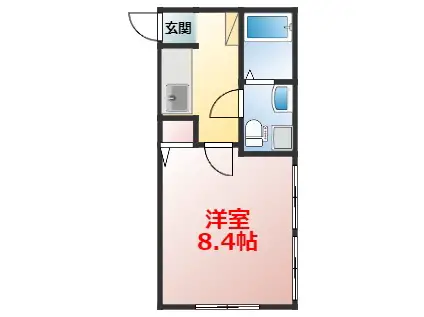 Fスタイリオ小田原(1K/1階)の間取り写真