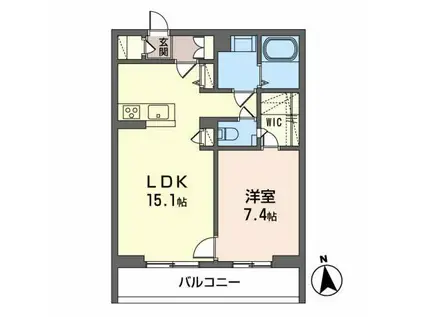 ザ・ガーデンコートハウス(1LDK/3階)の間取り写真