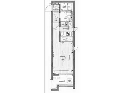 ジョイキューブ三ツ沢(1K/3階)の間取り写真