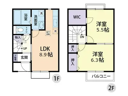 HEIM ZELKOVA(2DK/1階)の間取り写真