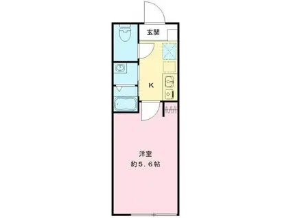 THE ROOMS 中野本町(1K/2階)の間取り写真