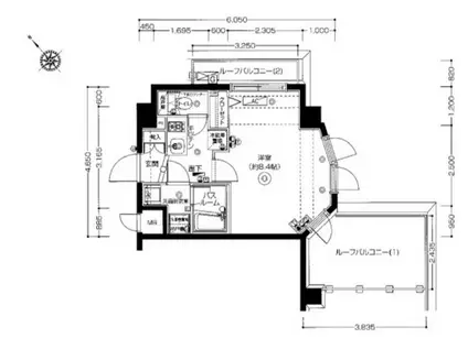 フェニックス練馬桜台(1K/6階)の間取り写真