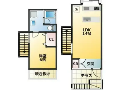 M スクエア(1LDK/B1階)の間取り写真