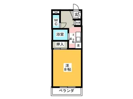 上野運送ビル(1K/3階)の間取り写真