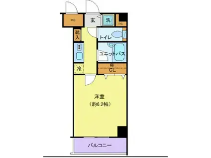 スパシエルクス池袋(1K/4階)の間取り写真