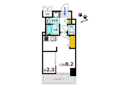 月光鎮守府(1LDK/1階)の間取り写真