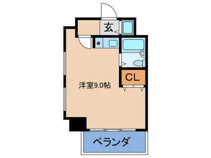 ミューゼ西淡路(ワンルーム/5階)の間取り写真