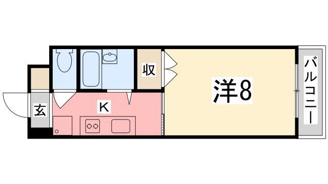 シャトー雅(1K/3階)の間取り写真