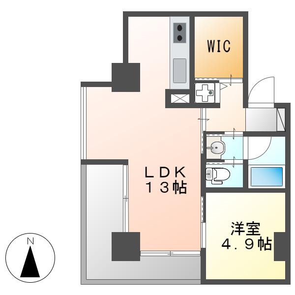 OZ ALLOGGIO(1LDK/4階)の間取り写真