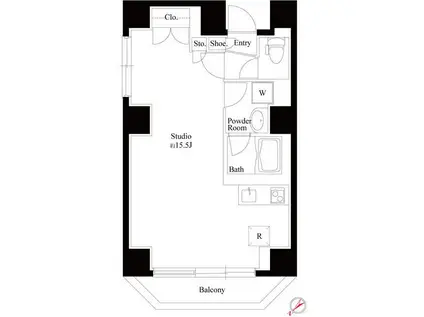 レジデンス1870(ワンルーム/6階)の間取り写真
