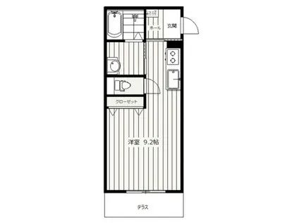 アムールアドニス(ワンルーム/1階)の間取り写真
