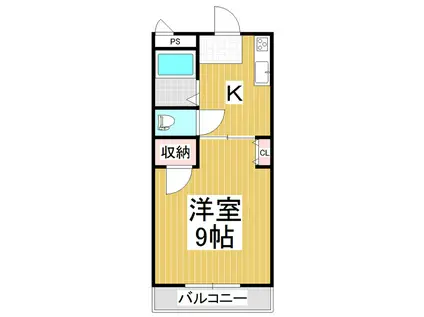 FAIRCITYハイツ(1K/1階)の間取り写真