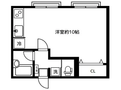 メゾン神山(ワンルーム/3階)の間取り写真
