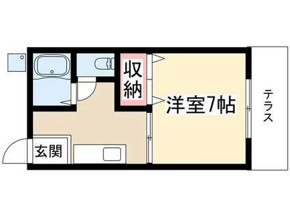 ハイツ裕望(1K/2階)の間取り写真