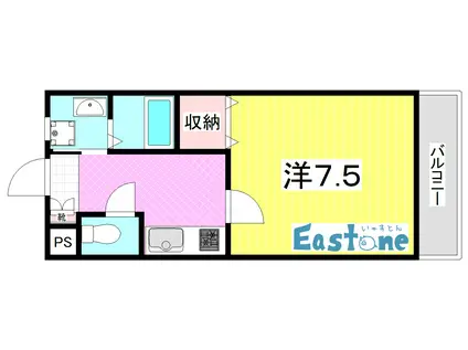 コンフォール上荒田(1K/4階)の間取り写真