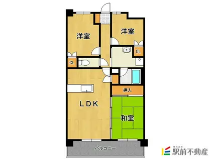 インスペクション兵庫北(3LDK/5階)の間取り写真