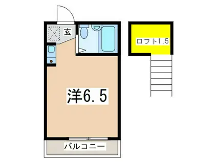 ブルーグレイス紅葉坂(ワンルーム/2階)の間取り写真