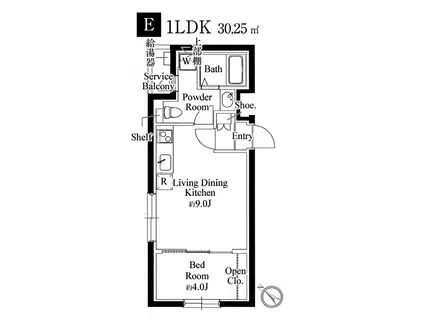 カーサピアッツァ東池袋(1LDK/3階)の間取り写真