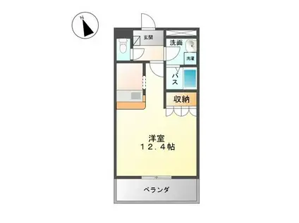 グレイスパレス(1K/1階)の間取り写真