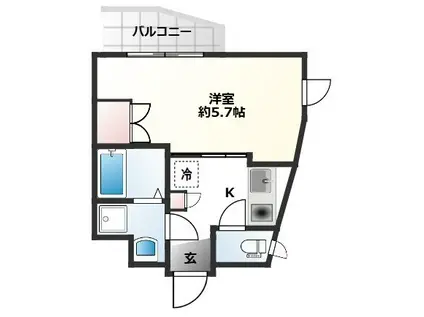 FAIR町屋レジデンス(1K/2階)の間取り写真