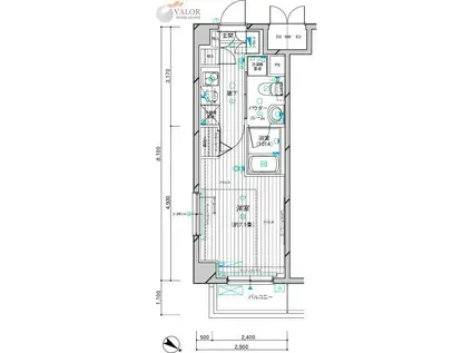 メインステージ川崎III(ワンルーム/2階)の間取り写真