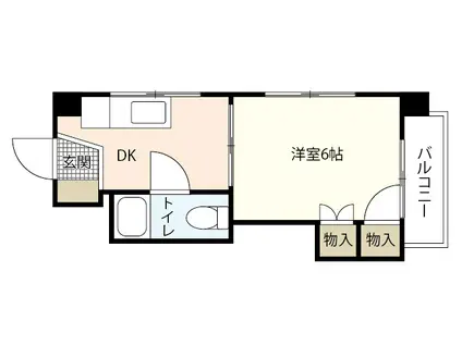 第1若宮ビル(1DK/4階)の間取り写真