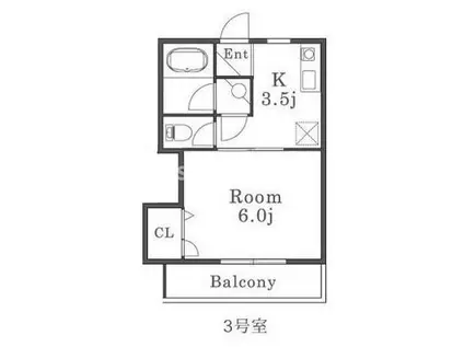 グランハーブ(1K/1階)の間取り写真