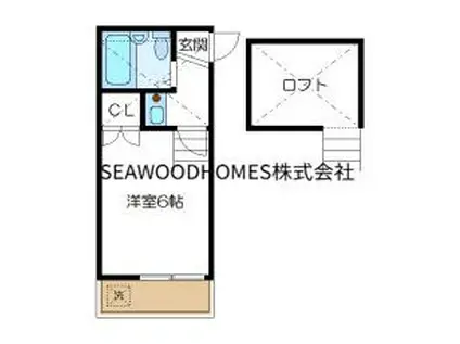 レガート金沢八景(1K/2階)の間取り写真