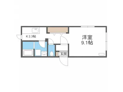 896BLDG(1K/2階)の間取り写真