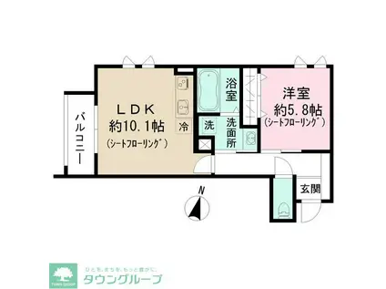 東京都練馬区上石神井南町計画(1LDK/2階)の間取り写真