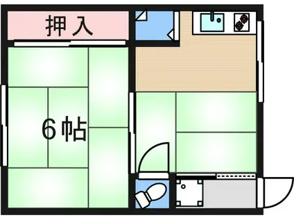 AK西加賀屋(1DK/3階)の間取り写真