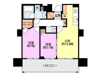 ザ・プレミア(2LDK/15階)の間取り写真