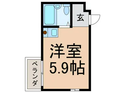 ビラ石神井(ワンルーム/2階)の間取り写真